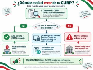 Cómo saber dónde corregir un error de la CURP