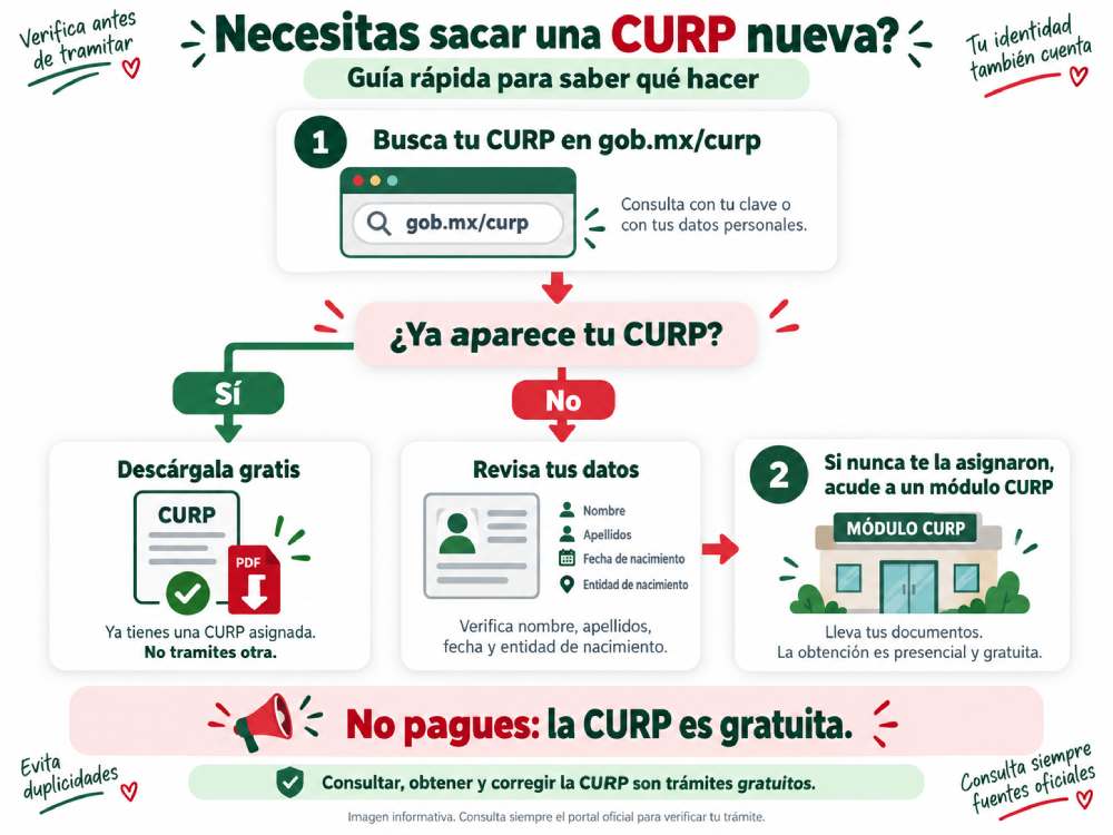 Cómo sacar y tramitar la CURP gratis paso a paso