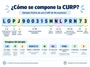 Cómo se compone la CURP de 18 caracteres