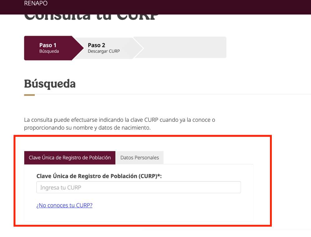 Cómo consultar tu CURP en línea en el portal oficial