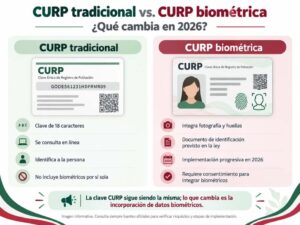 Diferencias entre la CURP tradicional y la CURP biométrica en México