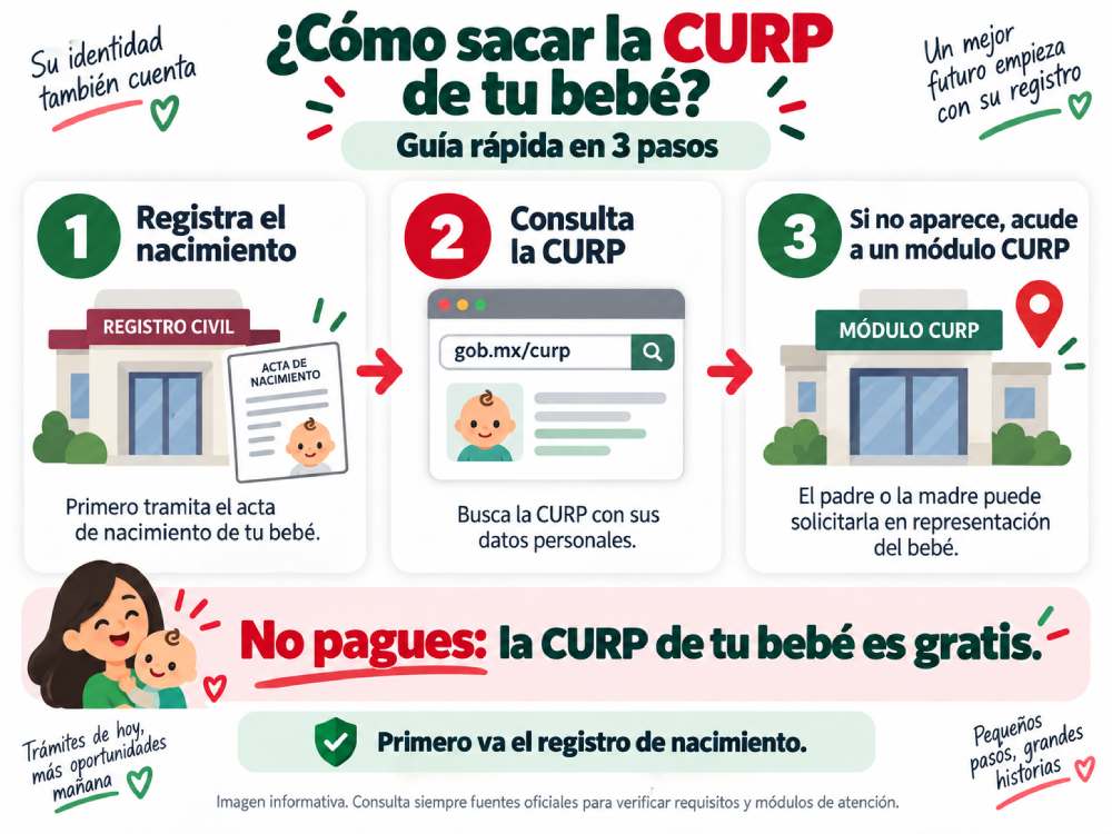 Cómo sacar la CURP de un bebé paso a paso